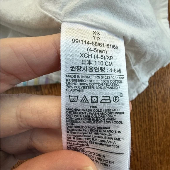 Gap Rainbow Smocked Puff Sleeve Dress XS - Picture 9 of 9